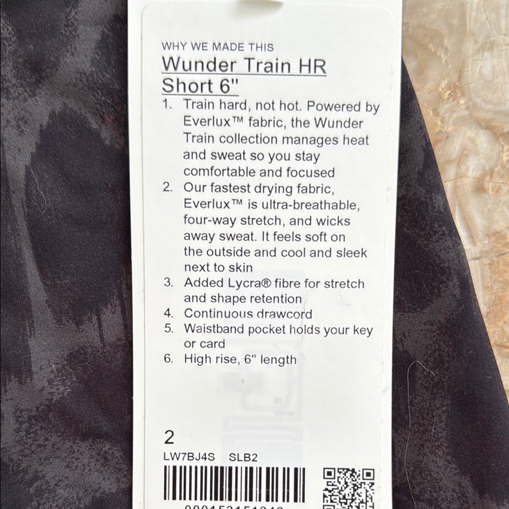 NWT Women’s Lululemon Wunder Train Shorts black leopard - Picture 3 of 5